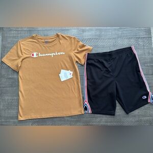 Champion T Shirt Shorts Set Size L 14 16